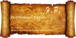 Hoffbauer Péter névjegykártya