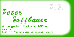 peter hoffbauer business card